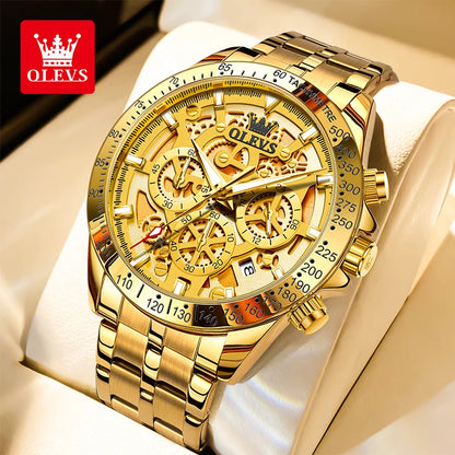 Men’s Luxury Quartz Watch With Chronograph And Date