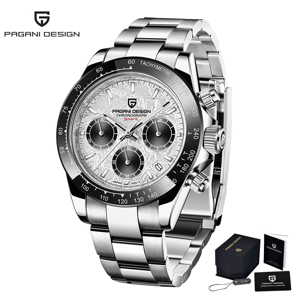 Men’s Stainless Steel Chronograph Watch With Sapphire