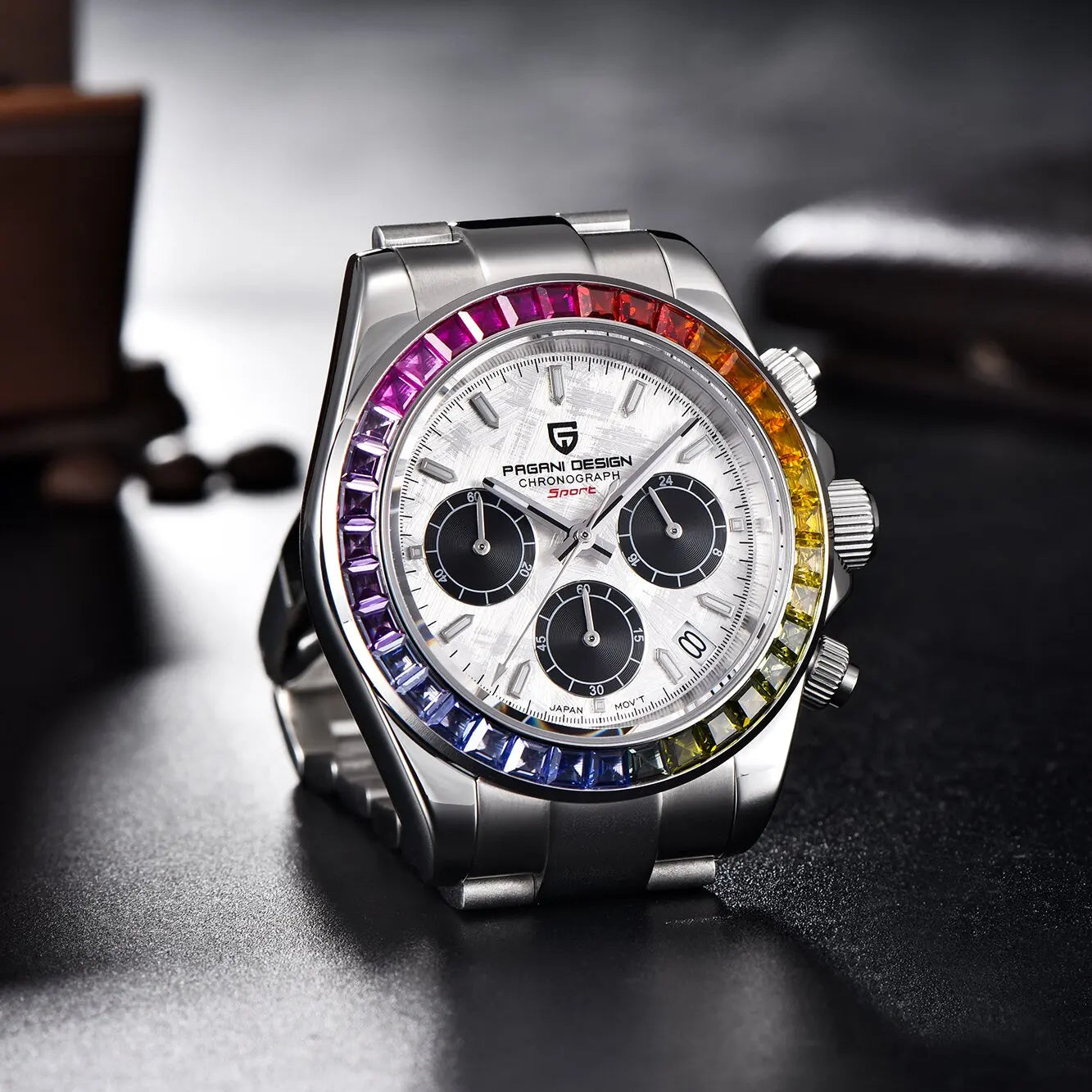Men's Stainless Steel Quartz Dive Watch With Sapphire