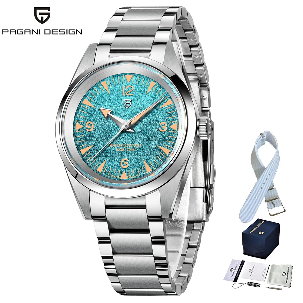 Men’s 38 mm Dress Quartz Watch Sapphire Stainless Steel