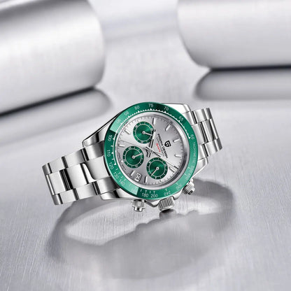 Men’s Stainless Steel Chronograph Watch With Sapphire