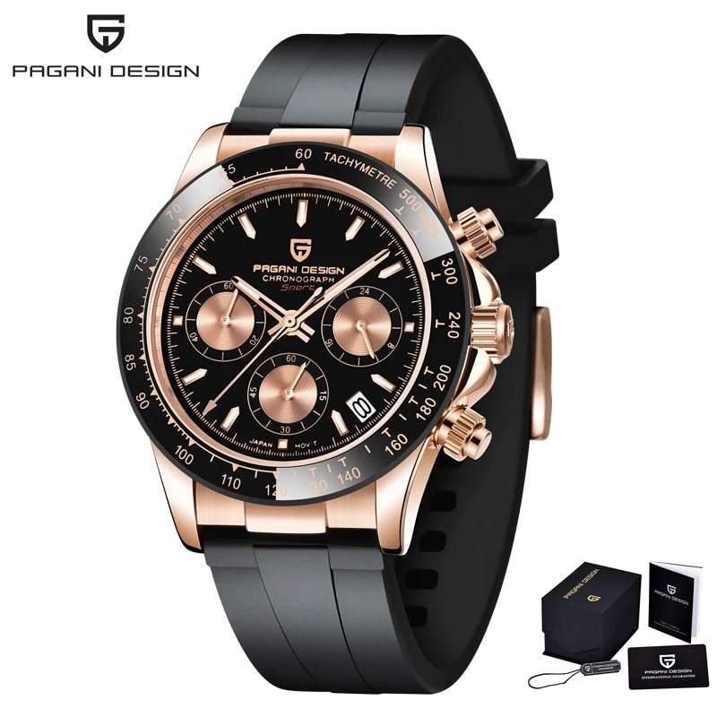 Men’s Stainless Steel Chronograph Watch With Sapphire