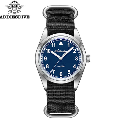 36mm Men's Quartz Dive Watch Bubble Crystal 100m Luminous