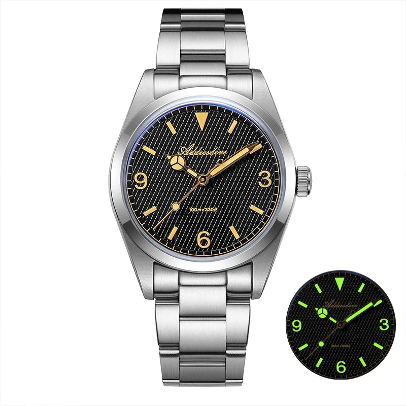 Men’s Luxury Quartz Watch Bubble Crystal 100m Luminous
