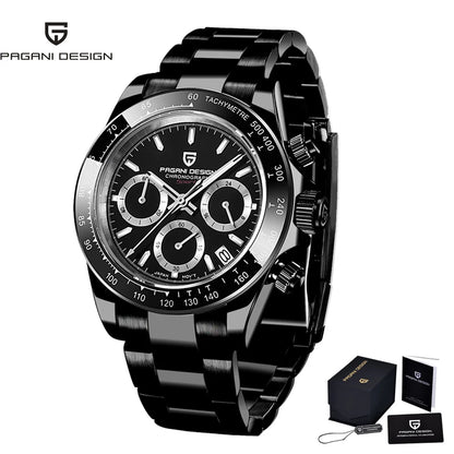 Men’s Stainless Steel Chronograph Watch With Sapphire