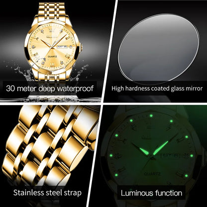 Men’s Luxury Quartz Watch With Date & Week Display
