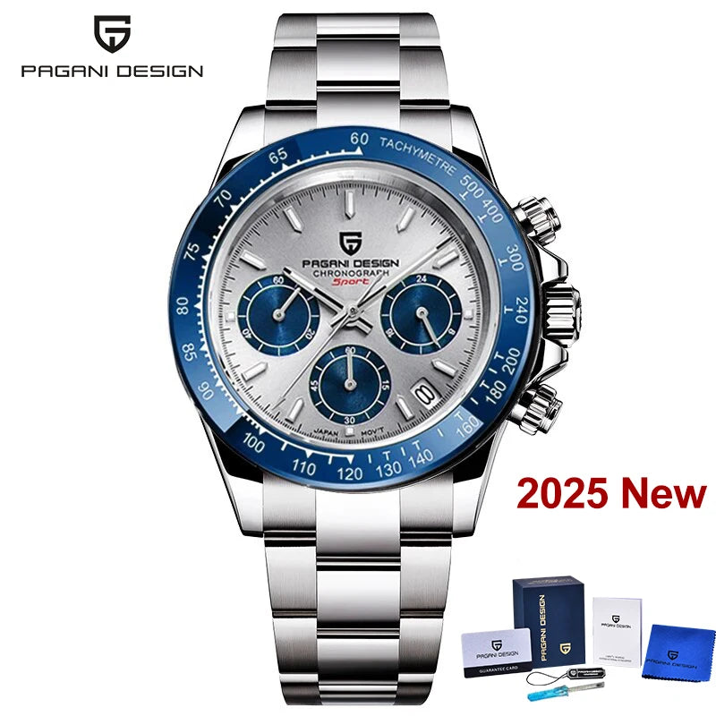 Men’s Chronograph Quartz Watch Sapphire Crystal 10 Bar