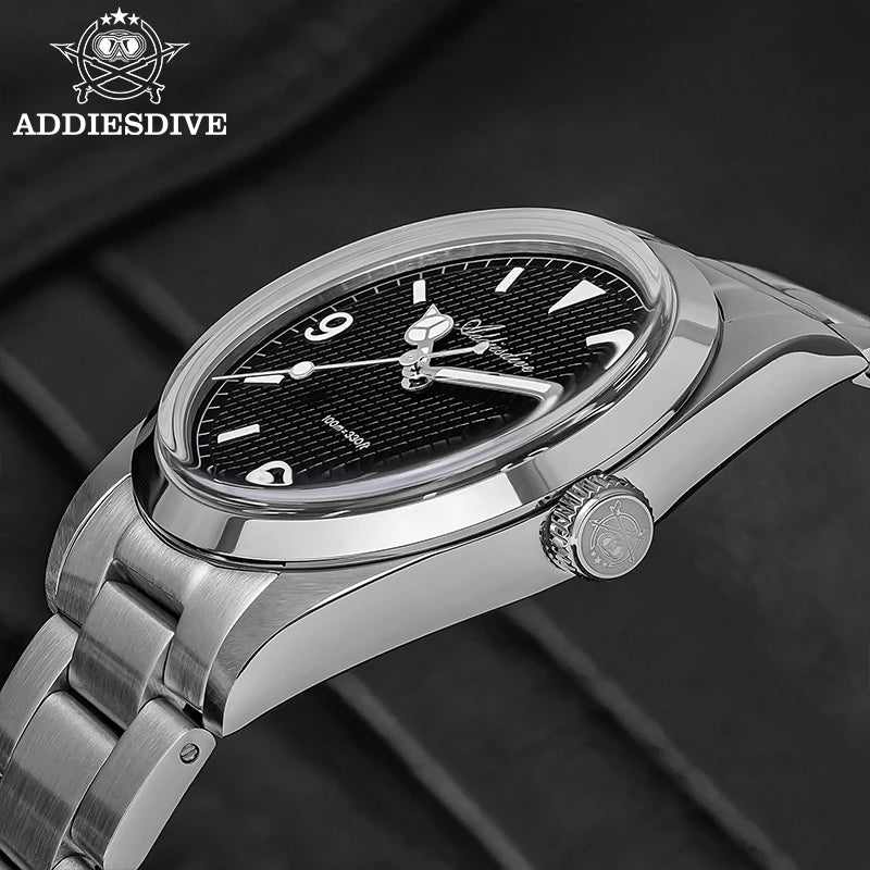 Men’s Luxury Quartz Watch Bubble Crystal 100m Luminous