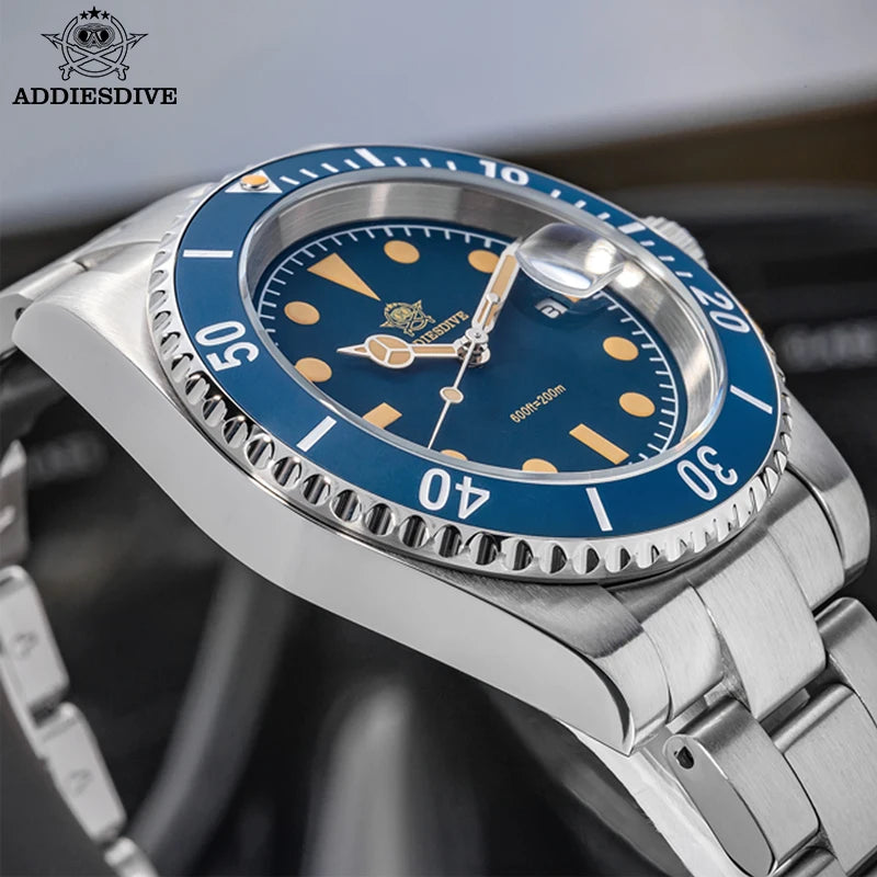 Men’s 200M Dive Quartz Watch Ceramic Bezel Stainless Steel