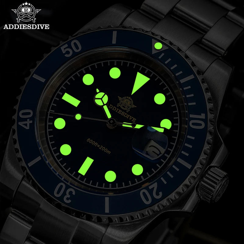 Men’s 200M Dive Quartz Watch Ceramic Bezel Stainless Steel