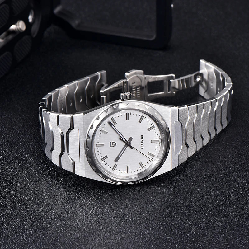 Men’s 37 mm Quartz Dress Watch Sapphire 10 Bar Slim