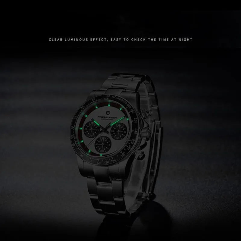 Men’s Chronograph Quartz Watch Ceramic Bezel 100 m