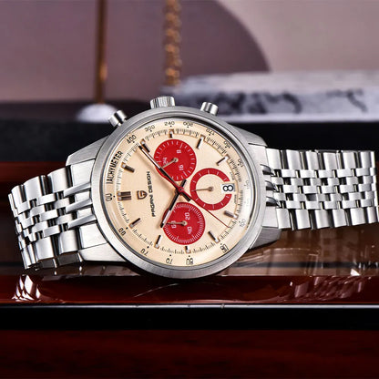 Men’s Quartz Chronograph Watch Stainless Steel 10 Bar