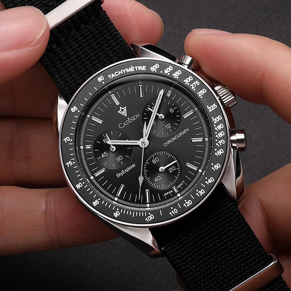 Men’s Chronograph Quartz Watch Sapphire AR Crystal