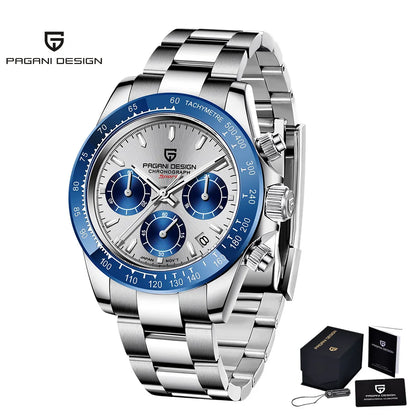 Men’s Stainless Steel Chronograph Watch With Sapphire