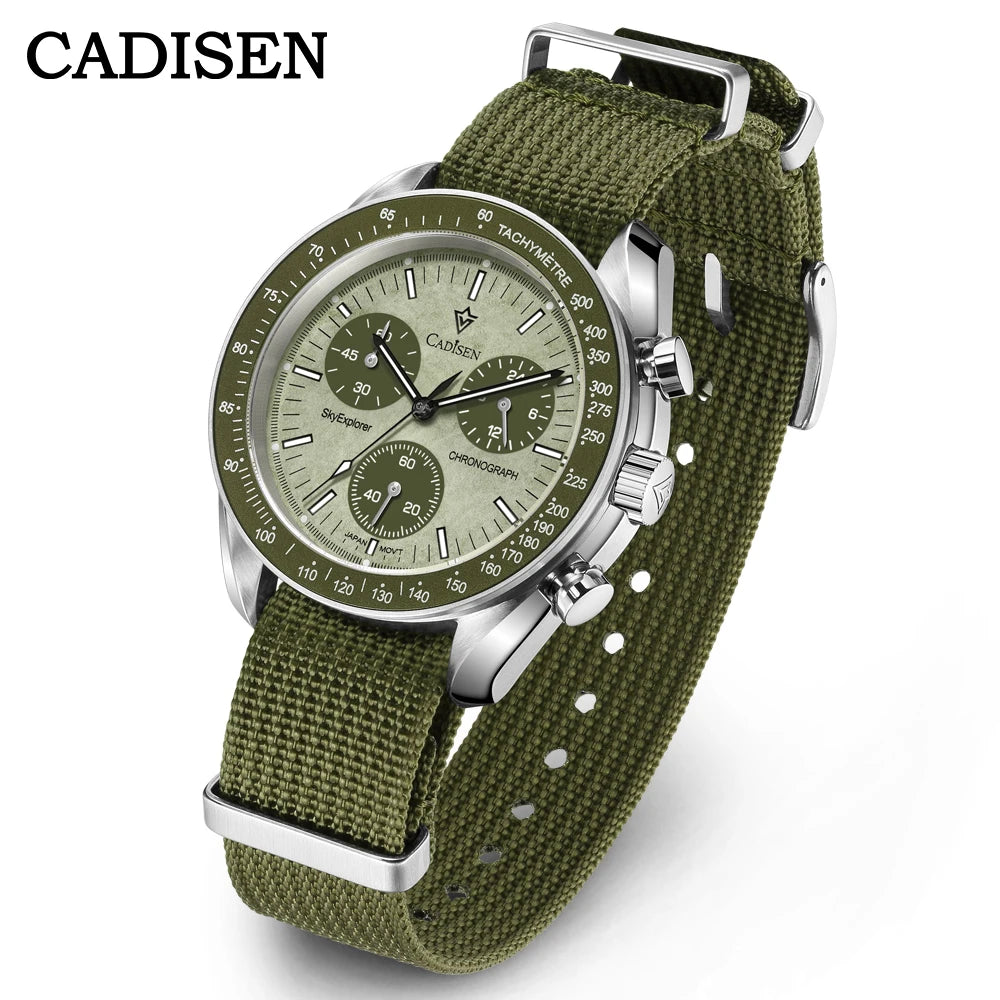 Men’s Chronograph Quartz Watch Sapphire AR Crystal