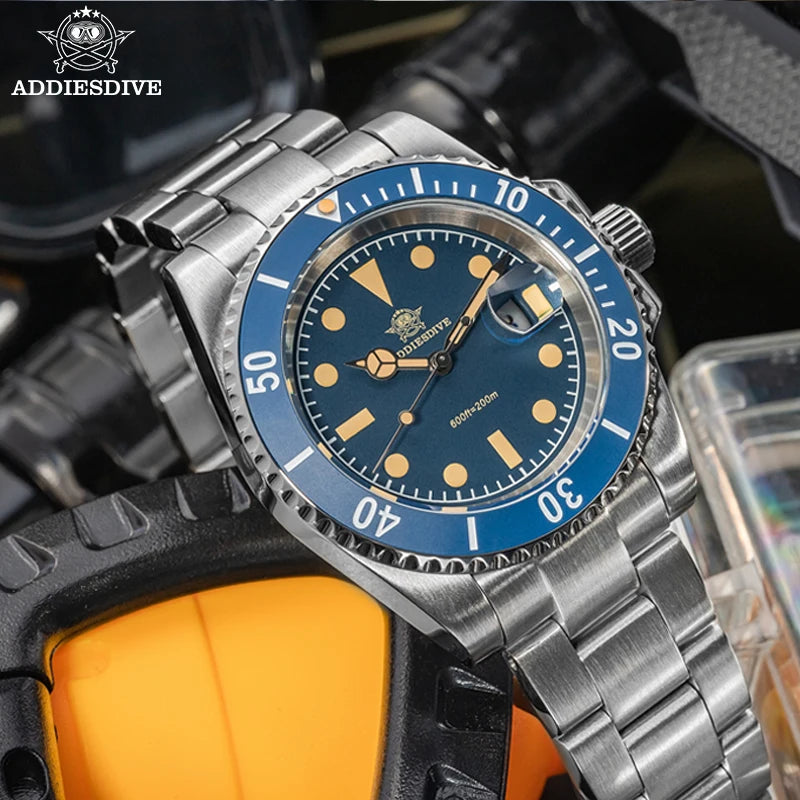 Men’s 200M Dive Quartz Watch Ceramic Bezel Stainless Steel