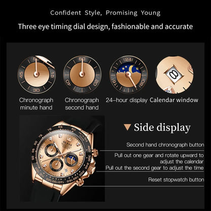 Men's Luminous Chronograph Quartz Sport Watch