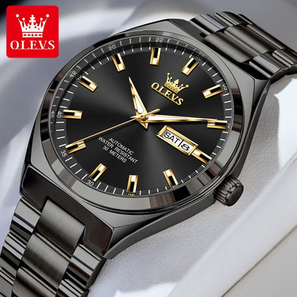 Men's Mechanical Business Watch With Luminous Date