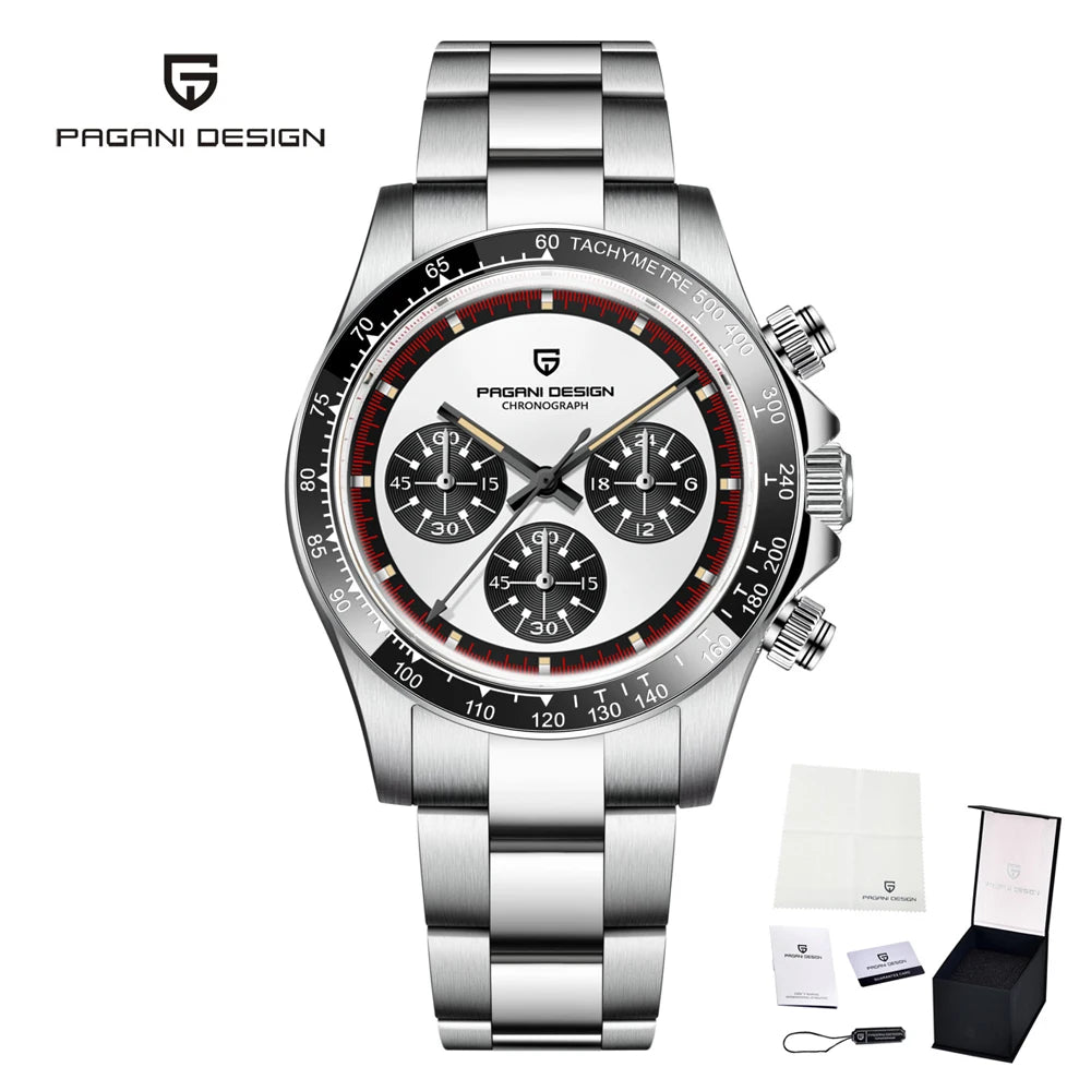 Men’s Luxury Chronograph Quartz Watch 100 m Waterproof