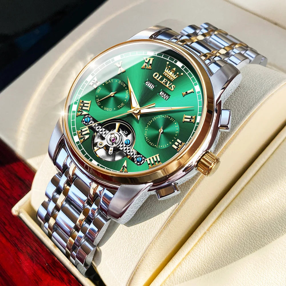 Men's Automatic Skeleton Watch Stainless Steel