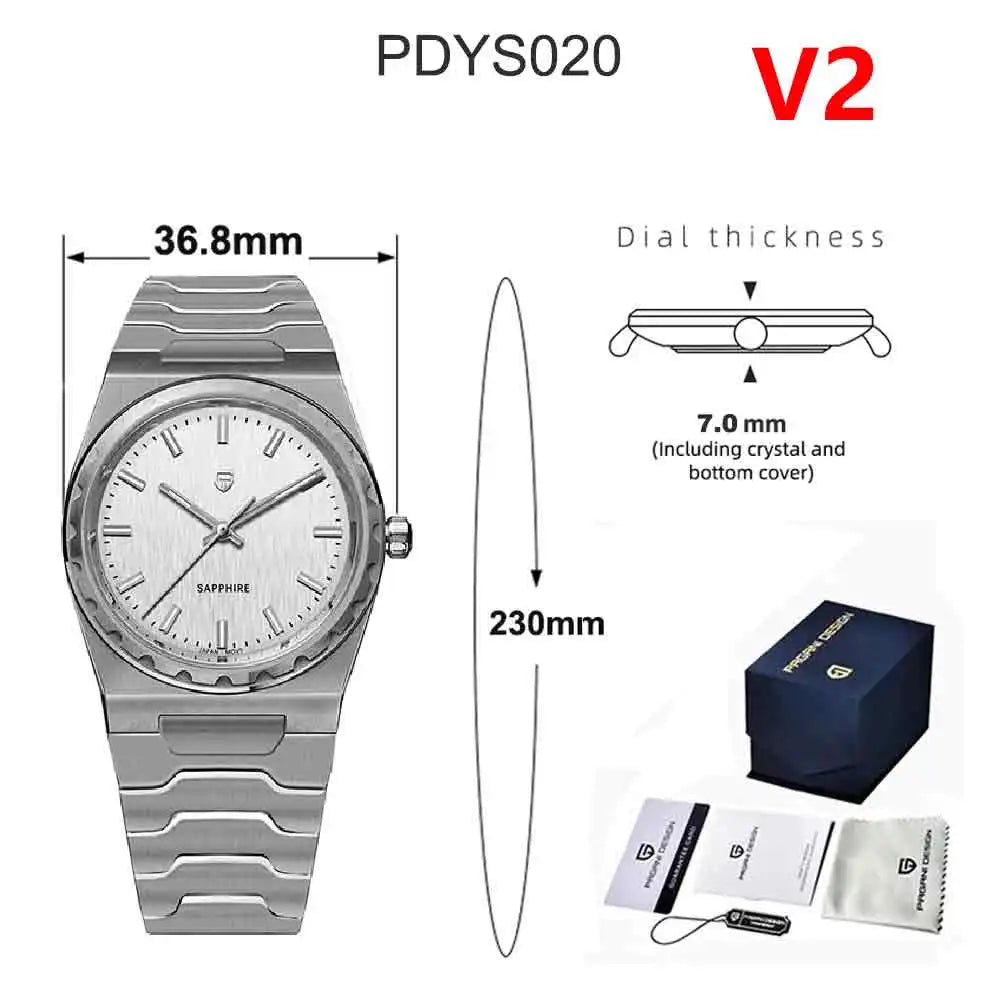 Men’s Slim Quartz Watch 7mm – 10Bar Steel With Sapphire