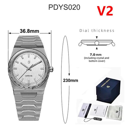 Men’s Slim Quartz Watch 7mm – 10Bar Steel With Sapphire