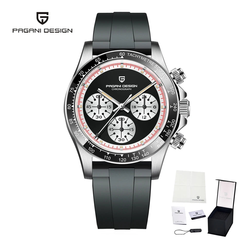 Men’s Luxury Chronograph Quartz Watch 100 m Waterproof