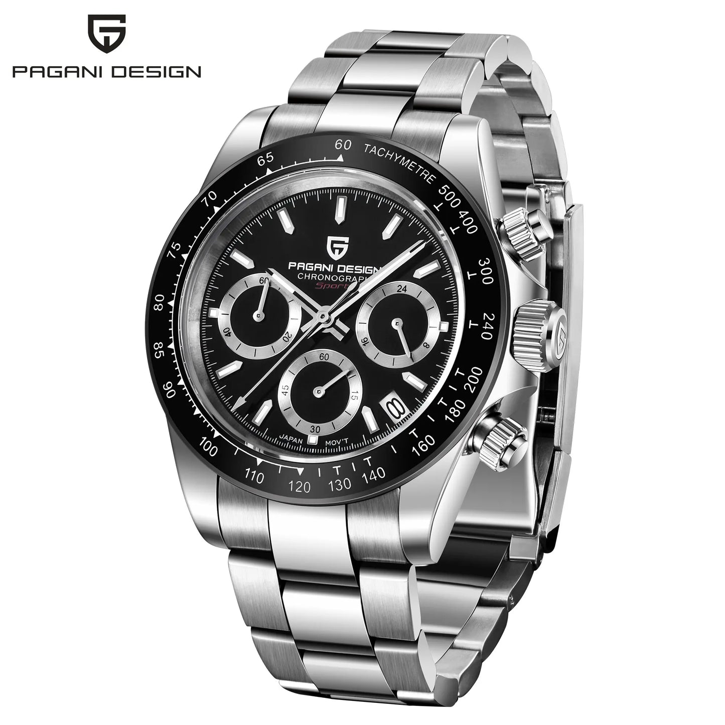 Men's Stainless Steel Quartz Dive Watch With Sapphire