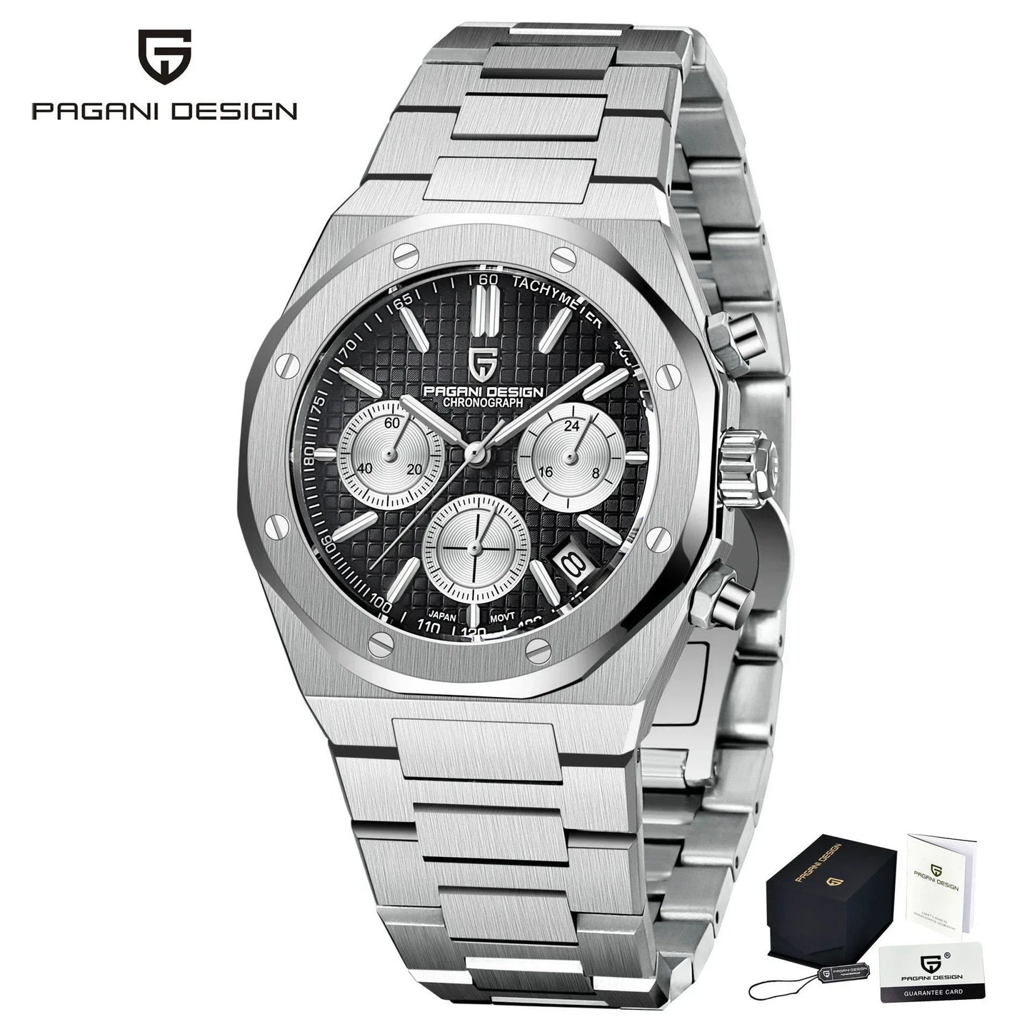 Men’s 40 mm Quartz Chronograph Watch Sapphire 20 Bar