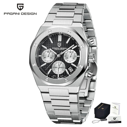 Men’s 40 mm Quartz Chronograph Watch Sapphire 20 Bar
