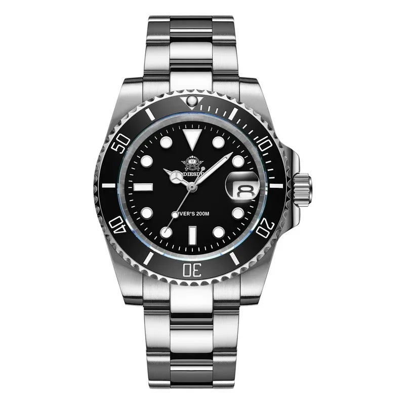 Men’s 200M Dive Quartz Watch Stainless Steel 41mm