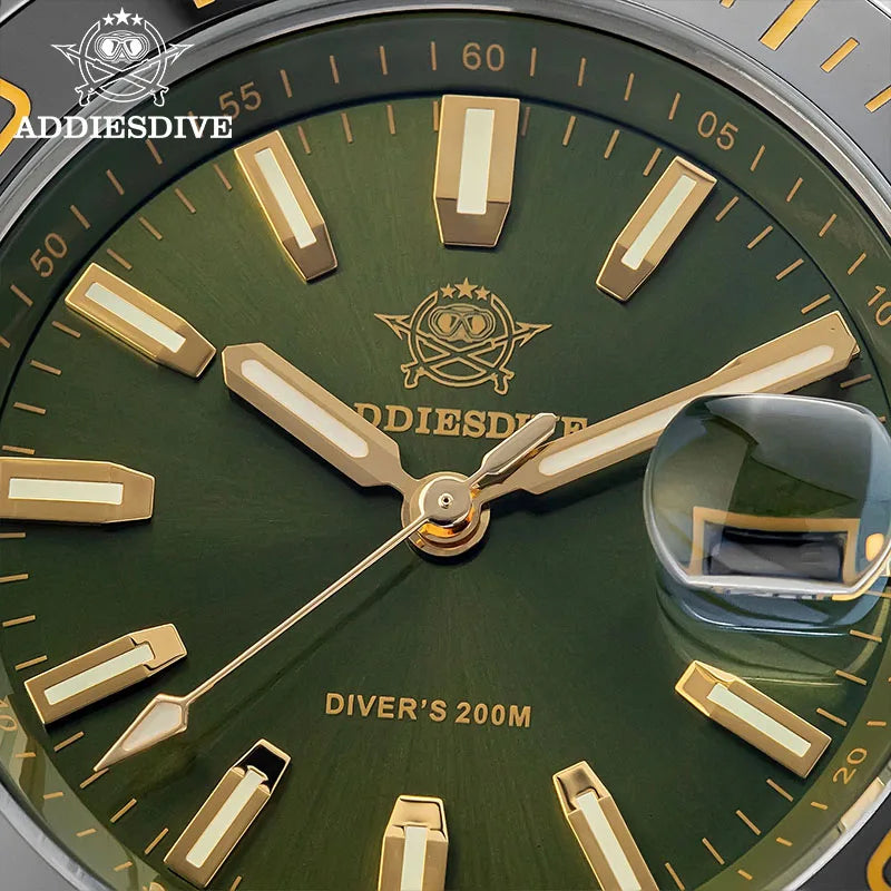 Men's 41mm Diver Quartz Watch 200m Waterproof Luminous