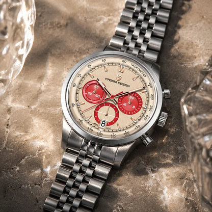 Men’s Quartz Chronograph Watch Stainless Steel 10 Bar