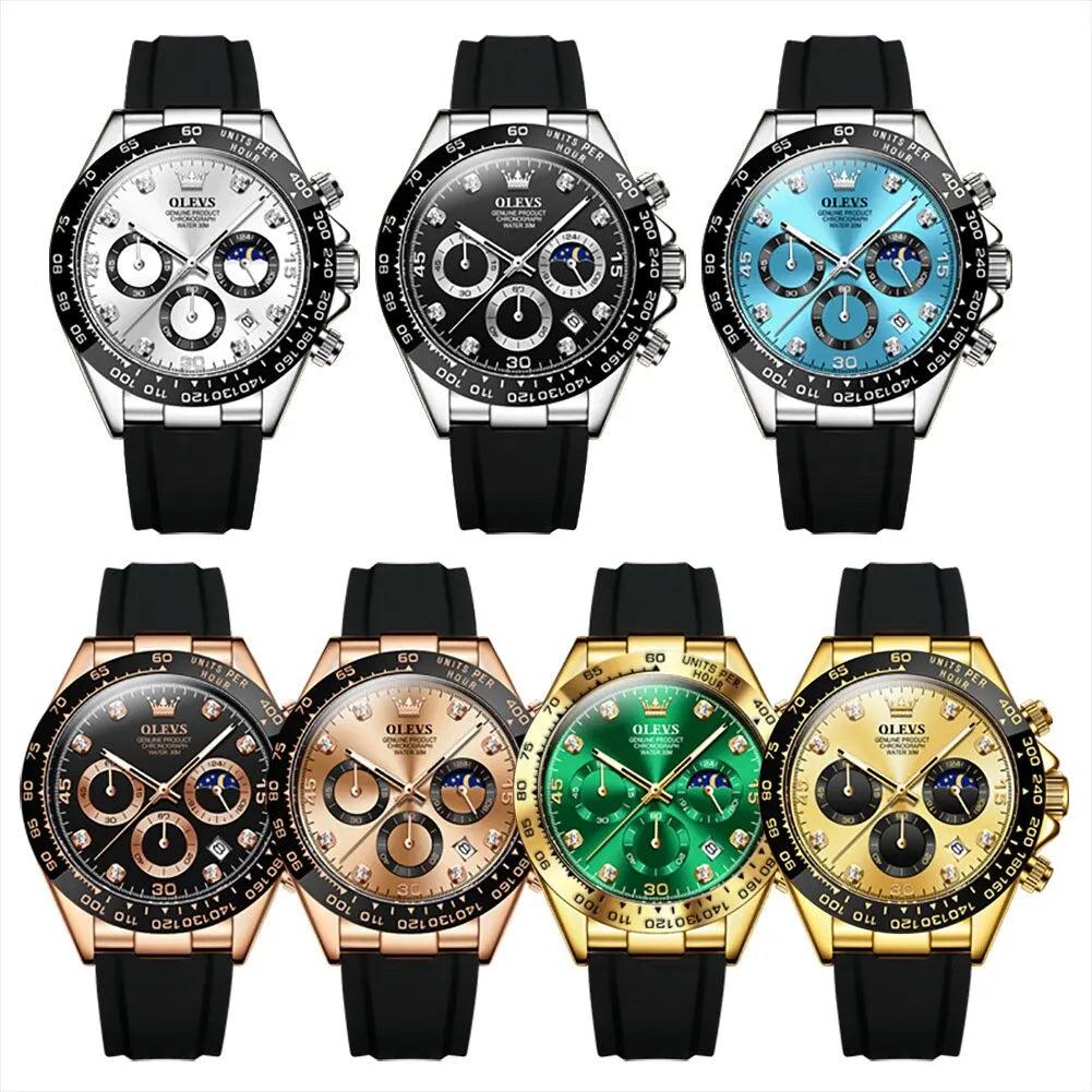Men's Luminous Chronograph Quartz Sport Watch